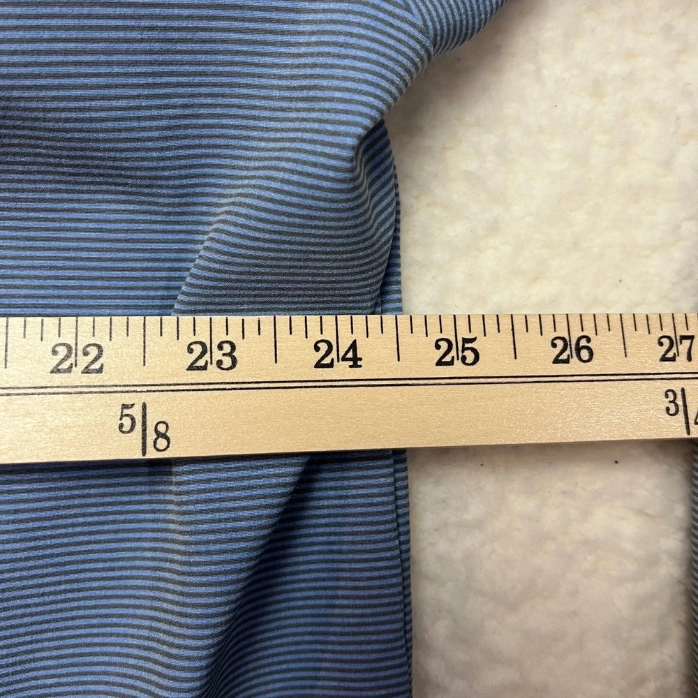 Adidas Pullover Mens XL Blue Striped Quarter Zip Windbreaker Jacket 4535‎